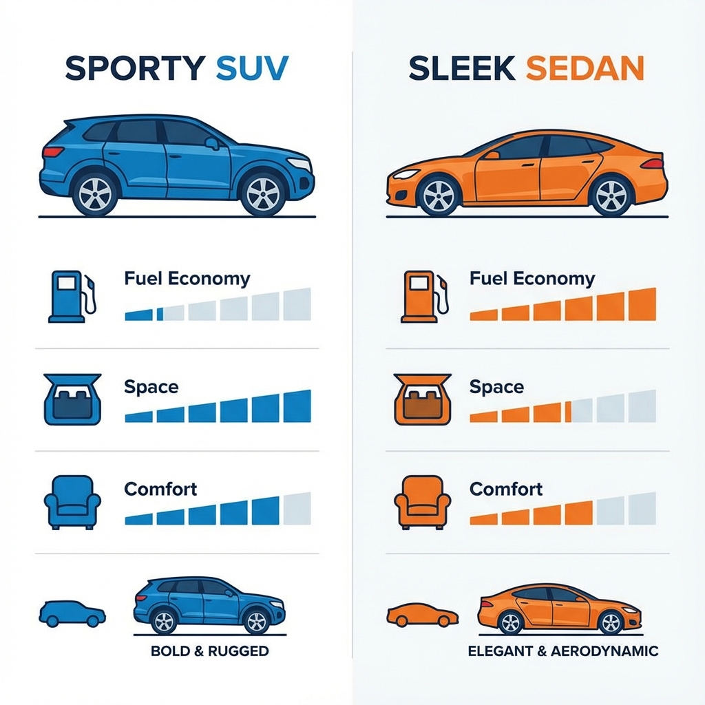 Comparación: SUV vs Sedán